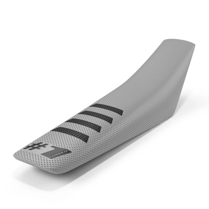 Onegripper waterdicht universeel zadelovertrek Ribbed Licht Grijs / Zwart #1