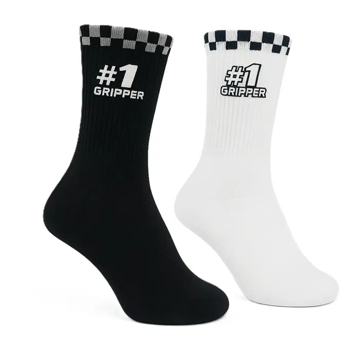 Onegripper #1 crew sokken kinderen wit ( voor schoenmaat 26-34 )