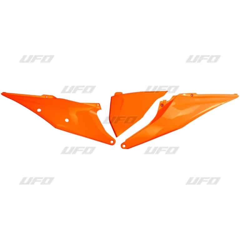 UFO zijnummerborden + Luchtfilterkap KTM Oranje KTM SX 125/150/250 19- & SX-F 250/350/450 19- & EXC 250/300 20- & EXC-F 250/350/450/500 20-