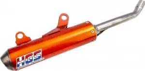 HGS uitlaatdemper aluminium oranje KTM/Husqvarna/Gas Gas 125cc 2023-