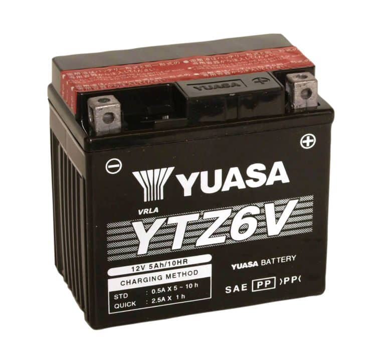 Yuasa accu YTZ6V -Y- AGM open met zuurpakket lood-zuur