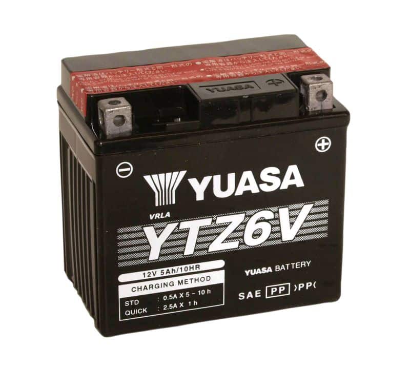 Yuasa accu YTZ6V -Y- AGM open met zuurpakket lood-zuur