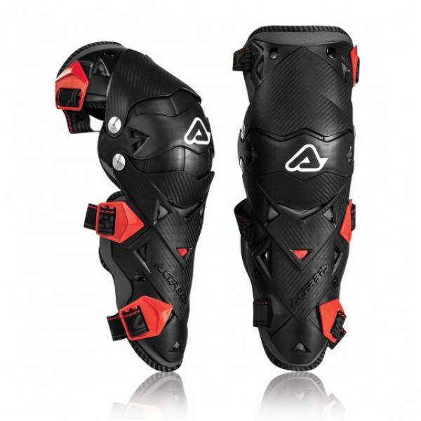 Acerbis knie beschermers Impact Evo 3.0 Zwart / Rood ( volwassenen )