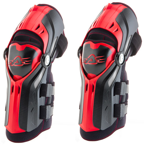 Acerbis knie beschermers Gorilla Zwart / Rood - één maat ( volwassenen )