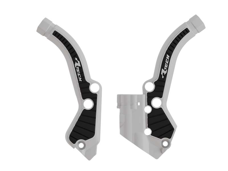 Racetech frame beschermers wit / zwart KTM SX 50 2024- & Husqvarna TC 50 2024- & Gas Gas MC 50 2024-